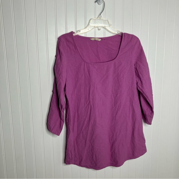 soft surroundings Top Small Purple Square Neck Solid Tunic Casual - Picture 1 of 9